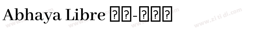 Abhaya Libre 常规字体转换